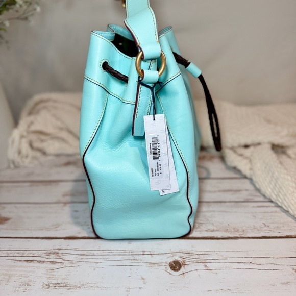 NWT Dooney & Bourke Florentine Hattie Drawstring - Pale Blue - Picture 9 of 12